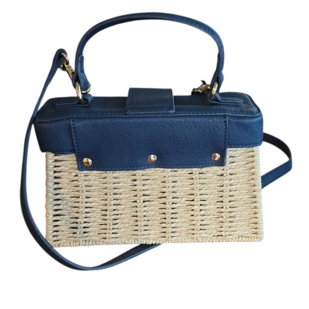 LC Lauren Conrad Wicker Top Handle Shoulder Crossbody Bag NWT - Picture 3 of 6